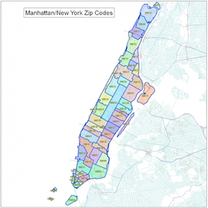 Locksmith in Manhattan New York by map