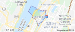 Locksmith in Inwood Manhattan area by map