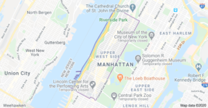 Locksmith in Upper West Side Manhattan by area map