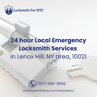 24 hour Local Emergency Locksmith Services in Lenox Hill, NY area, 10021