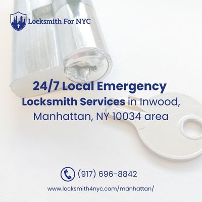 24/7 Local Emergency Locksmith Services in Inwood, Manhattan, NY 10034 area