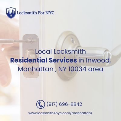 Local Locksmith Residential Services in Inwood, Manhattan , NY 10034 area