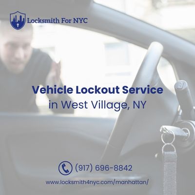 Vehicle Lockout Service in West Village, NY