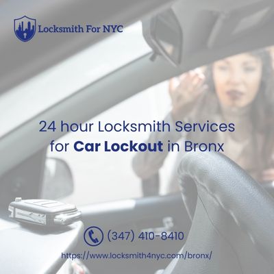 24 hour Locksmith Services for Car Lockout in Bronx