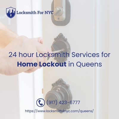 24 hour Locksmith Services for Home Lockout in Queens