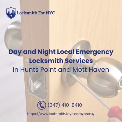 Day and Night Local Emergency Locksmith Services in Hunts Point and Mott Haven