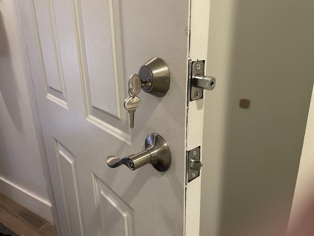 deadbolt tubular single sided lock install on apt door
